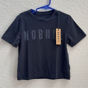 NWT Kids Unisex NOBULL Black Tee Size XS